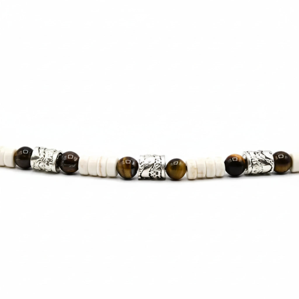 Bracciale Ocean Howlite e Occhio di Tigre Ocean Costa d'Avorio