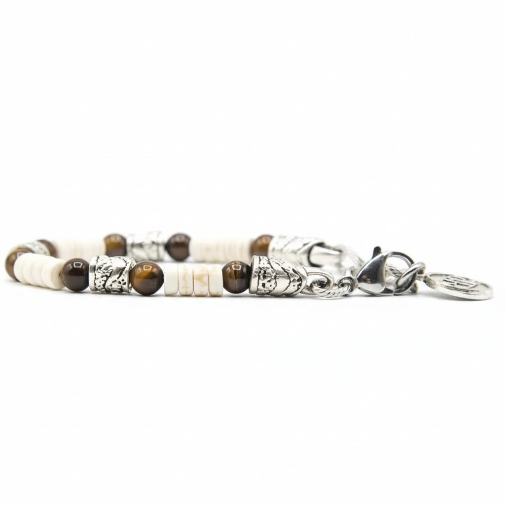Bracciale Ocean Howlite e Occhio di Tigre Ocean Costa d'Avorio