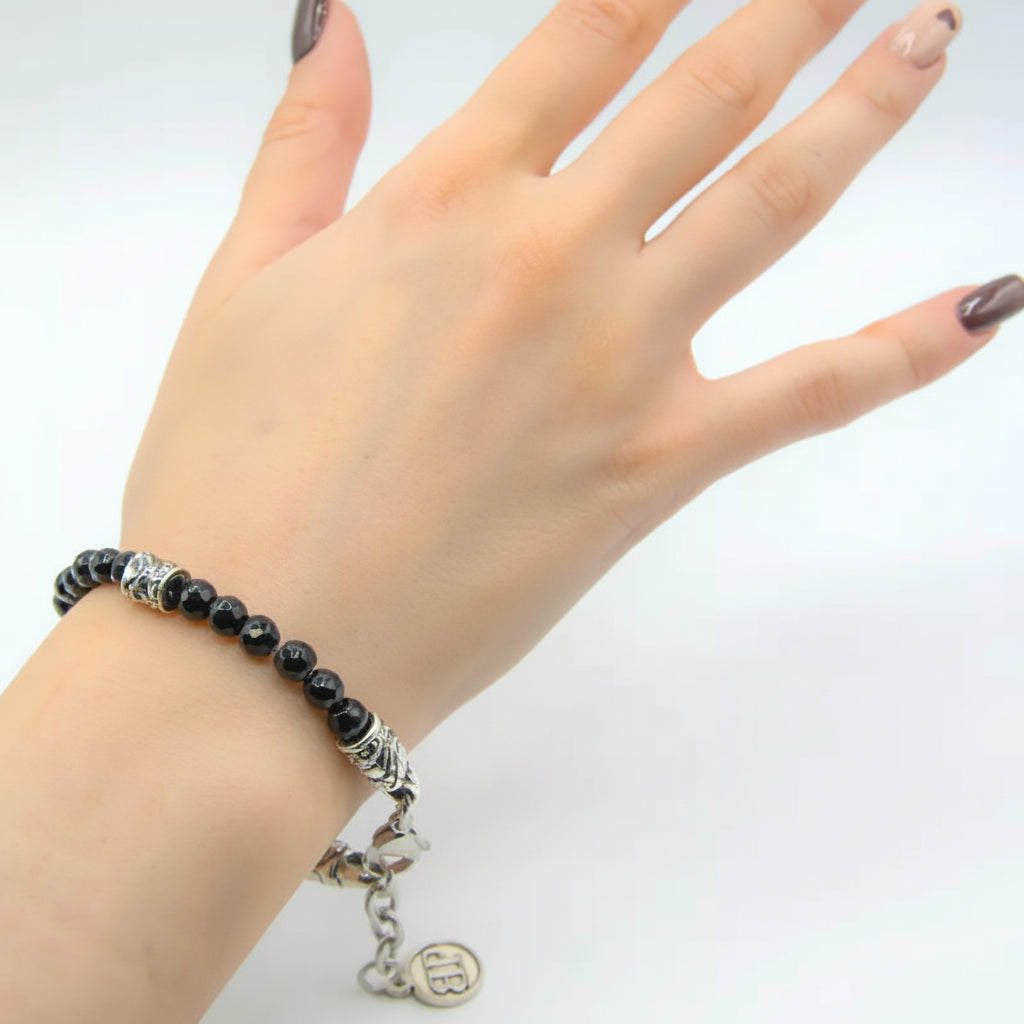 Bracciale Onice Nero sfaccettato Ocean Dubai