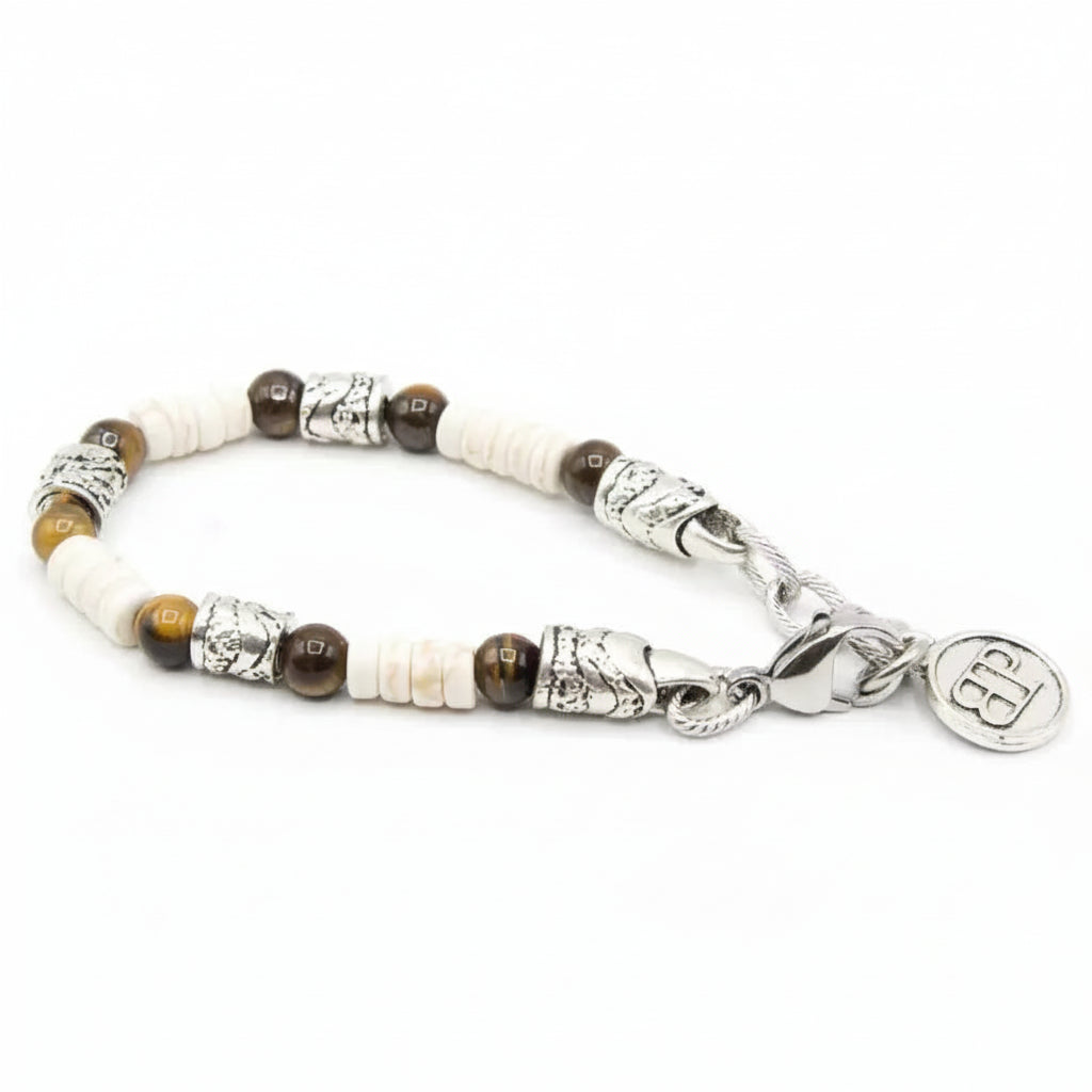 Bracciale Ocean Howlite e Occhio di Tigre Ocean Costa d'Avorio