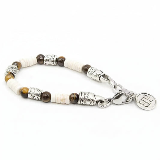Bracciale Ocean Howlite e Occhio di Tigre Ocean Costa d'Avorio