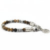 Country-Armband Tigerauge und Hämatit Silber Ozean Kalifornien