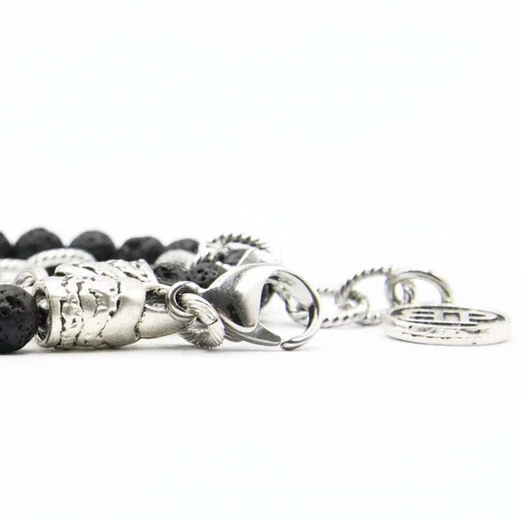 Bracciale doppio giro Pietra Lavica Ocean Stromboli