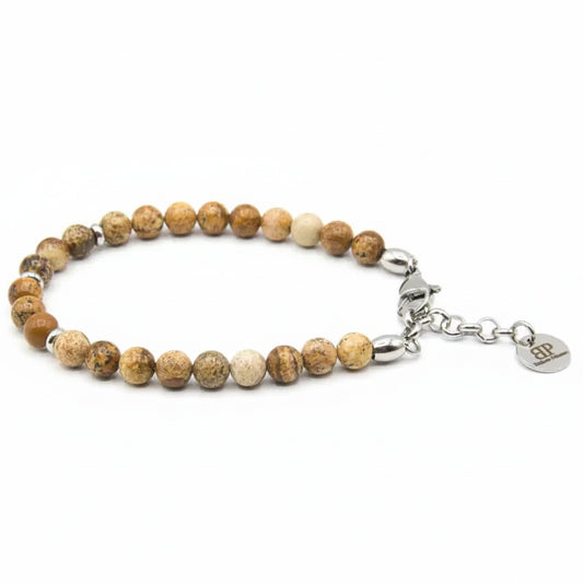 Steine: Paesena-Steinarmband mit Karabinerverschluss
