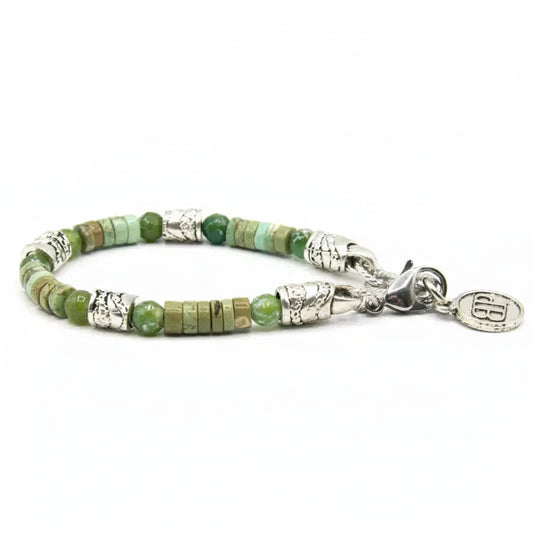 Bracciale Agata verde e rondelle Muschiata Ocean Oslo
