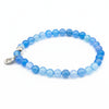Steine: elastisches Armband aus blauem Achat