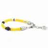 Sorrento-Gelb-Armband. Gelbe Glasjade, Lavastein, Aulit