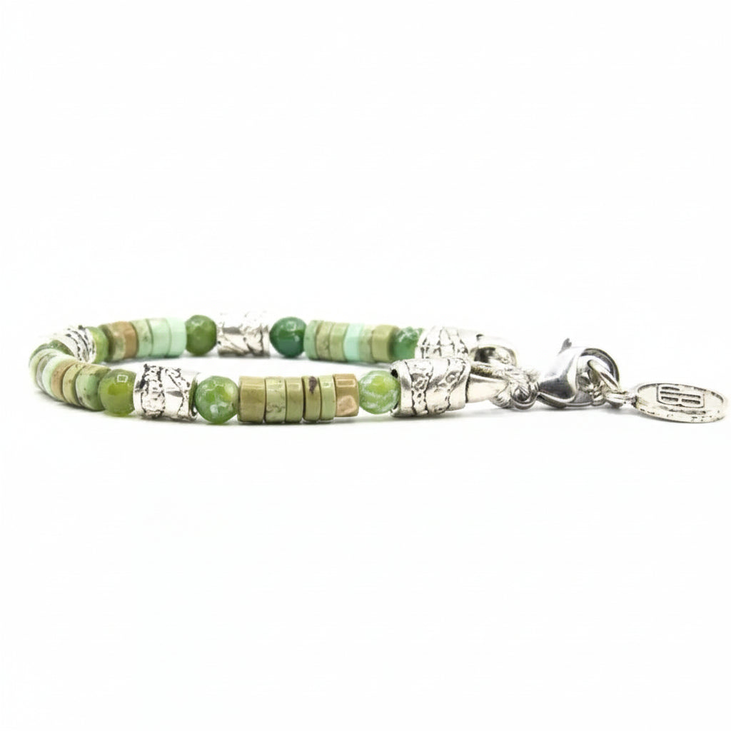 Bracciale Agata verde e rondelle Muschiata Ocean Oslo