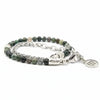 Bracciale doppio giro Ocean in Agata indiana Bombay