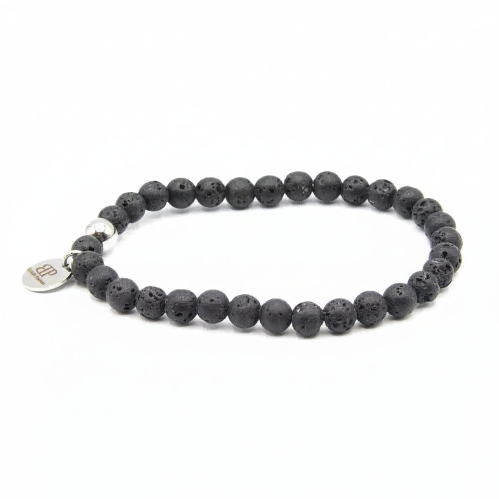 Steine: elastisches Lavastein-Armband