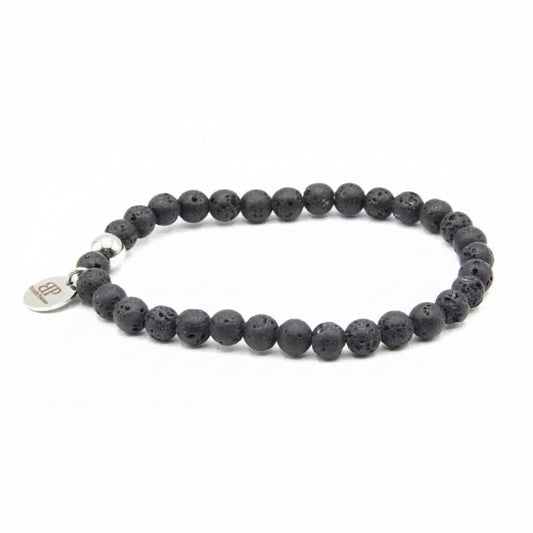 Steine: elastisches Lavastein-Armband