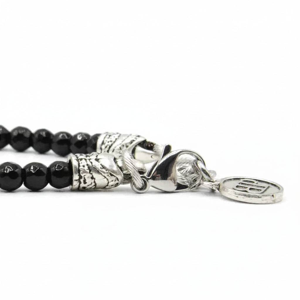 Bracciale Onice Nero sfaccettato Ocean Dubai
