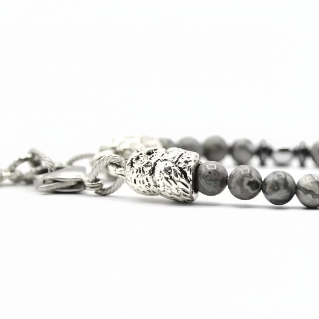 Genesis Bracciale Agata fossile con Gufo Owls