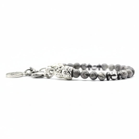 Genesis Bracciale Agata fossile con Gufo Owls