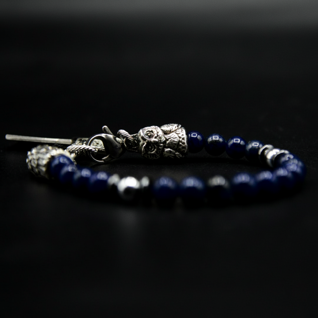 Armony-Armband – Lapislazuli und Eule