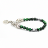Prosperity Owls  Bracciale in Occhio di Tigre Verde ed Ematite con Gufo