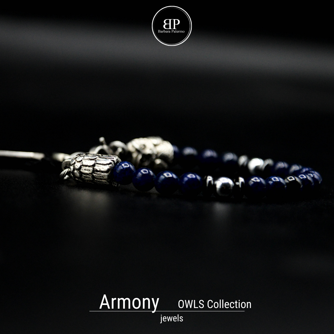 Armony-Armband – Lapislazuli und Eule