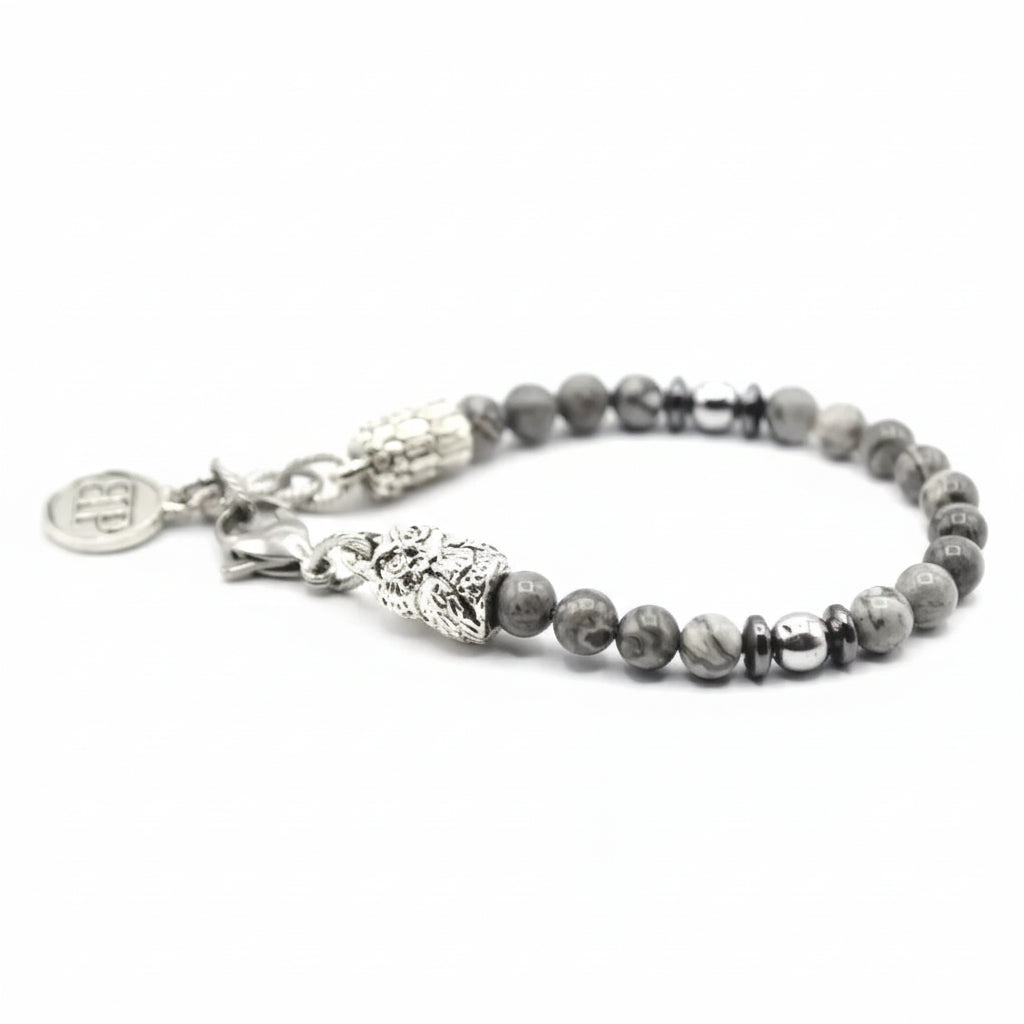 Genesis Bracciale Agata fossile con Gufo Owls