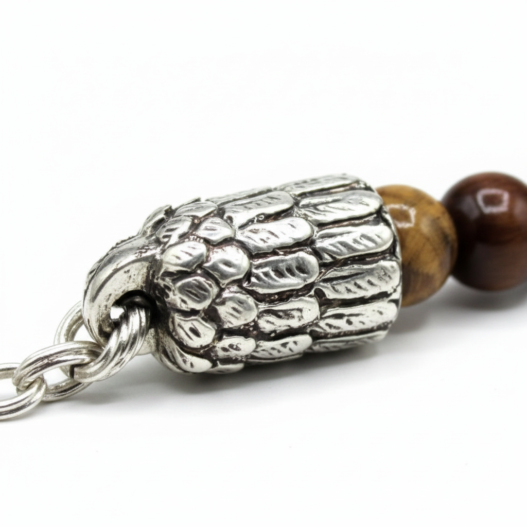 Guardian Owls Bracciale Occhio di Tigre con Gufo Argento