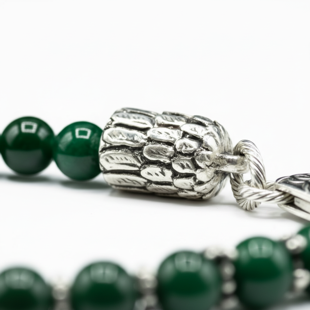 Prosperity Owls  Bracciale in Occhio di Tigre Verde ed Ematite con Gufo