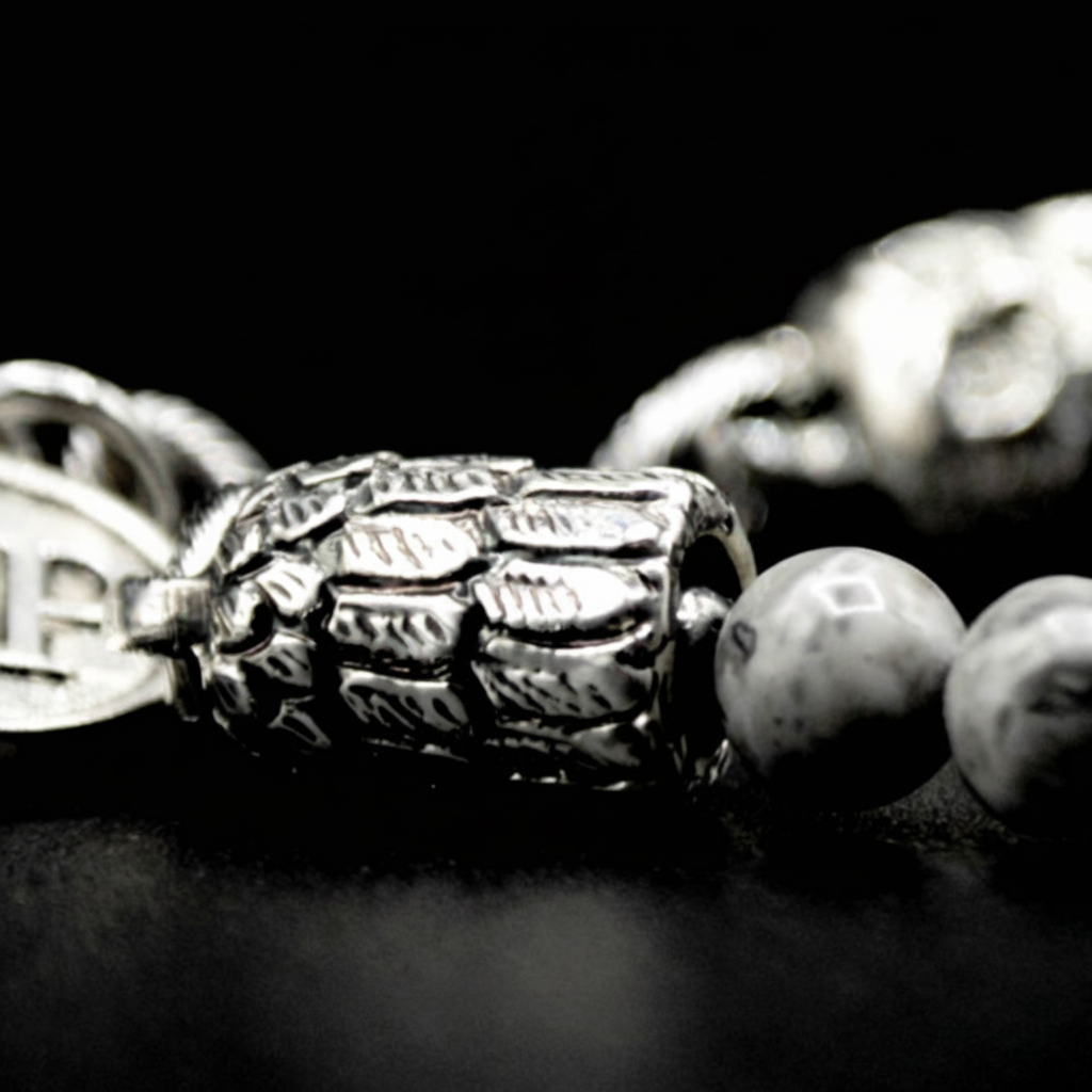 Genesis Bracciale Agata fossile con Gufo Owls