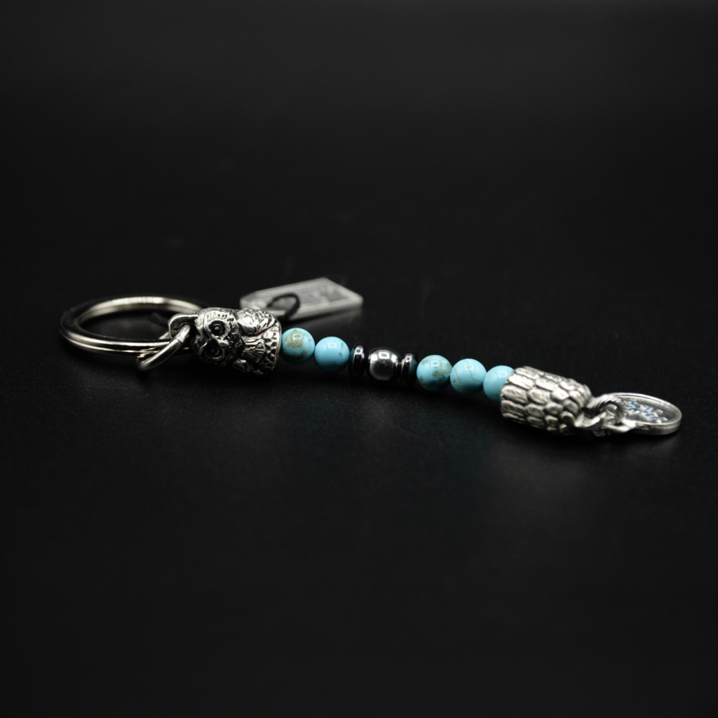 Sentinel porta chiave Gufo argento e turchese Owls