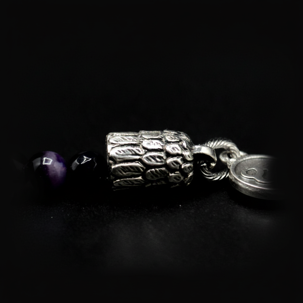 Ecstasy Owls porta chiave gufo e agata viola
