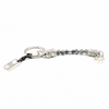 Genesis  Porta chiave Gufo Placcato Argento Agata Fossile Owls